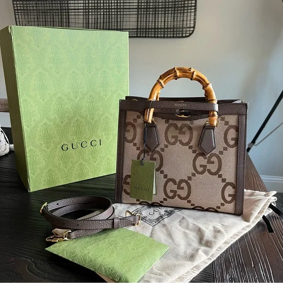 Gucci Beige and Brown Monogram Tote - Picture 3 of 16